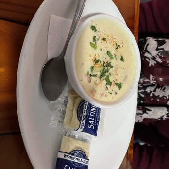 Railroad Station Bar and Grill - Clam chowder soup - New American Near Me - Cloverdale, California Railroad Station Bar and Grill - Clam chowder soup - New American Near Me - Cloverdale, California