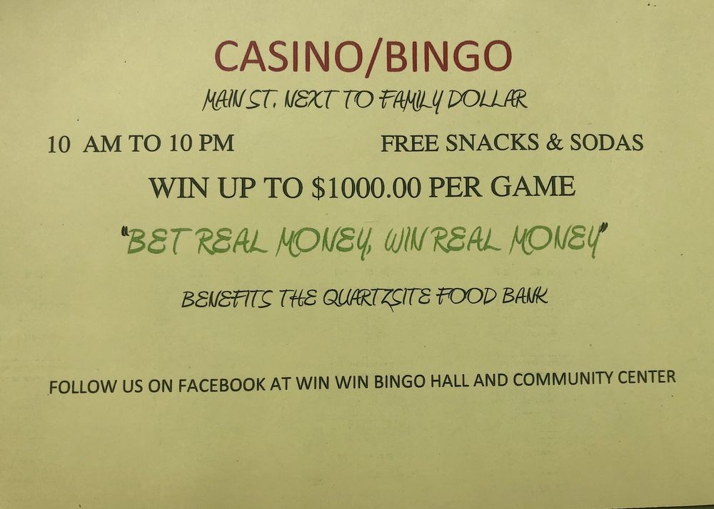 WIN WIN BINGO HALL AND COMMUNITY CENTER Updated September 2024 510 E Main St, Quartzsite