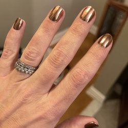 Fancy Nail & Beauty - Gel color chrome manicure