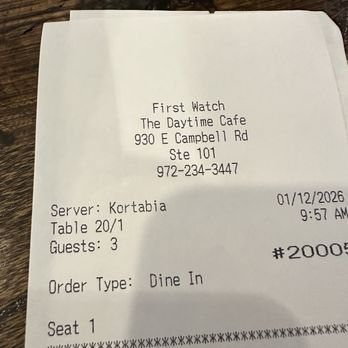 First Watch - Breakfast & Brunch Near Me - Richardson, Texas