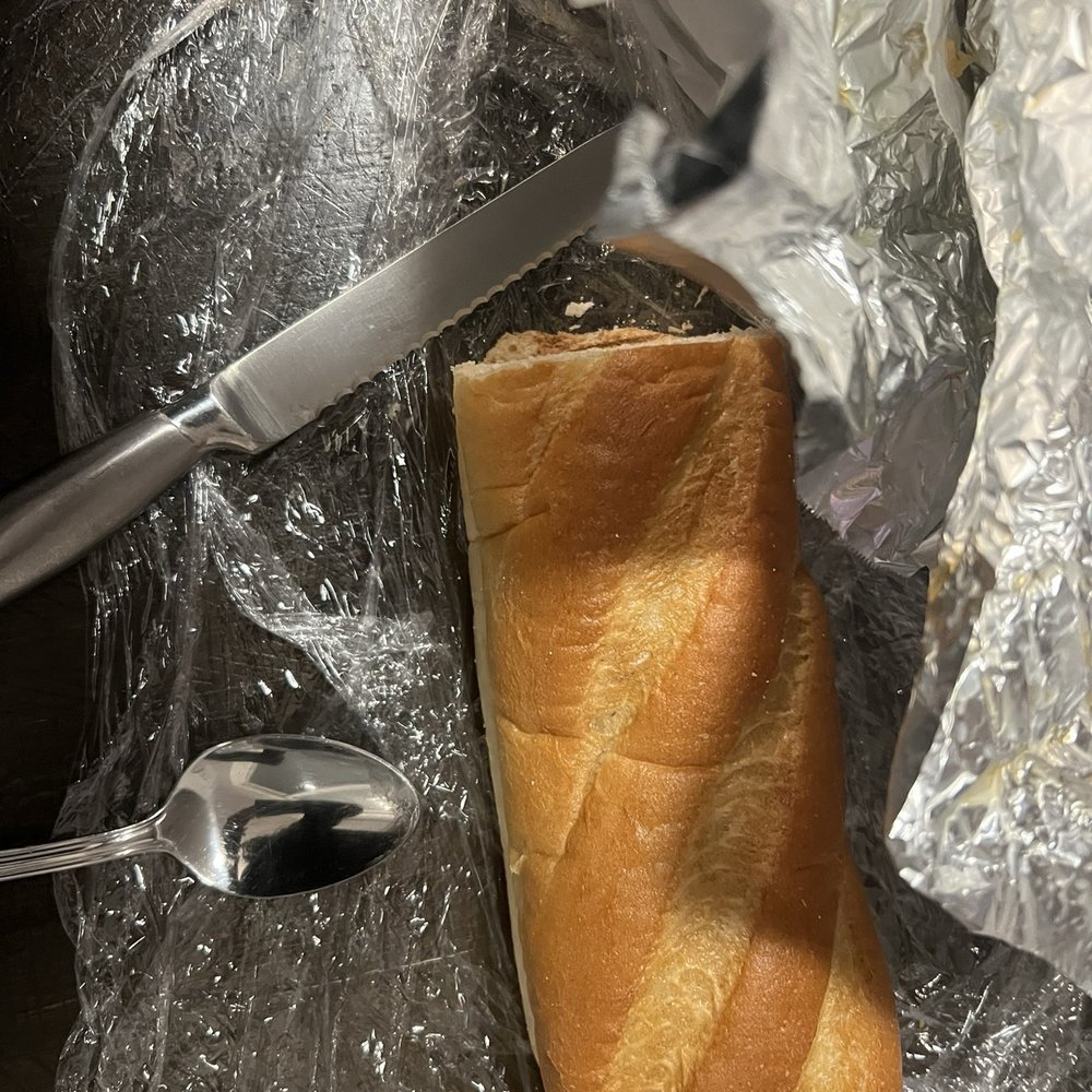 Leo's Steak Shop - The bread included packed separately and I had cut it in half to assemble the cheesesteak once home. - Sandwiches Near Me - Folcroft, Pennsylvania Leo's Steak Shop - The bread included packed separately and I had cut it in half to assemble the cheesesteak once home. - Sandwiches Near Me - Folcroft, Pennsylvania