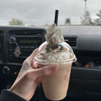 Darci's Dinky Donuts - blended hot cocoa with sprinkles & whip cream - Coffee & Tea Near Me - Monroe, Washington Darci's Dinky Donuts - blended hot cocoa with sprinkles & whip cream - Coffee & Tea Near Me - Monroe, Washington