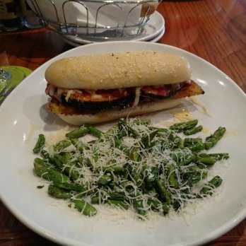 Eggplant Parmigiana Breadstick Sandwich with Asparagus , Yelp