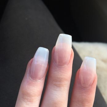 Nails By David Lee - Not French tips, no powder used or gel or white polish, just the glued on fake nail and clear polish. - Nail Salons Near Me - Modesto, California Nails By David Lee - Not French tips, no powder used or gel or white polish, just the glued on fake nail and clear polish. - Nail Salons Near Me - Modesto, California