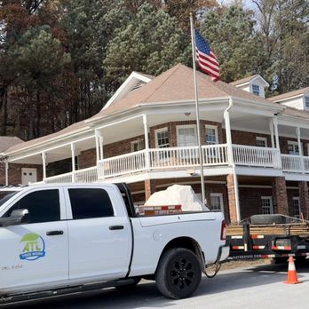 ATL Tree Work - Truck and trailer that carries bobcat/dingo - Tree Services Near Me - Snellville, Georgia ATL Tree Work - Truck and trailer that carries bobcat/dingo - Tree Services Near Me - Snellville, Georgia