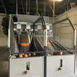 The Complex - Basketball hoops in the premier parking garage