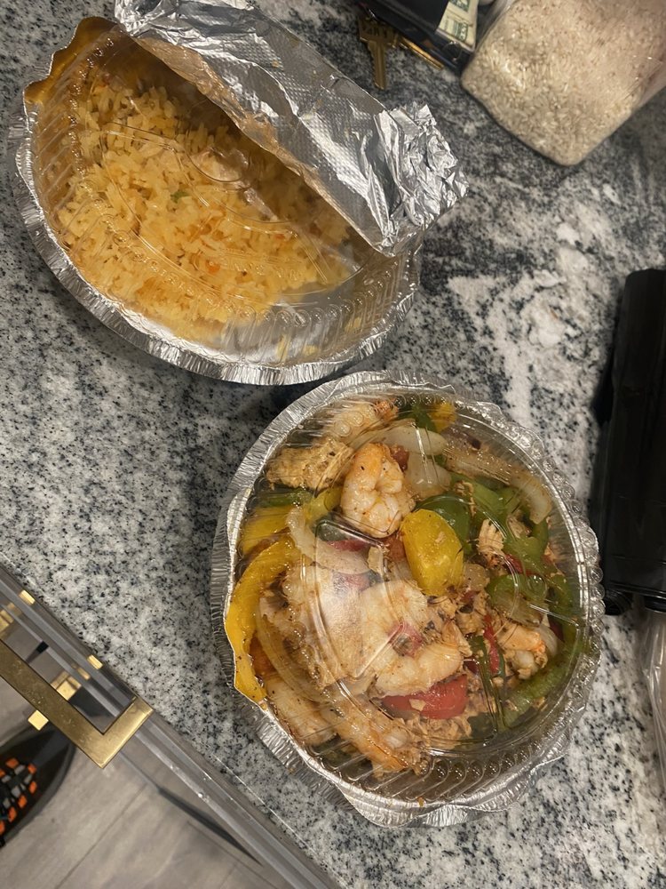 Food from El Patron Mexican Grill