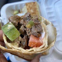 Yelp Community Experience: Sofra Grill - Inside of steak wrap
