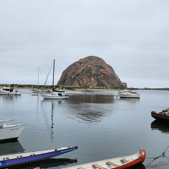Blue Sky Bistro - View of the rock from deck - Seafood Near Me - Morro Bay, California