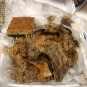 Photo of Bonnie Jean's Soul Food Café - San Diego, CA, United States. The worst fried pork chops I've ever seen.