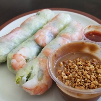 Mai Vietnamese Cuisine - Goi Cuon- Delectable spring rolls with peanut butter, hoisin, and chili sauce - Vietnamese Near Me - Cotati, California Mai Vietnamese Cuisine - Goi Cuon- Delectable spring rolls with peanut butter, hoisin, and chili sauce - Vietnamese Near Me - Cotati, California