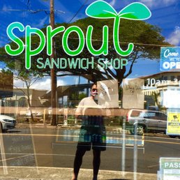 Exterior outside entrance of Sprout Sandwich Shop - Me - Honolulu, Hawaii Exterior outside entrance of Sprout Sandwich Shop - Me - Honolulu, Hawaii