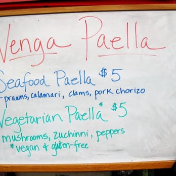 Venga Paella Catering - Menu @ Off The Grid Fort Mason (10.15.10) - Caterers Near Me Venga Paella Catering - Menu @ Off The Grid Fort Mason (10.15.10) - Caterers Near Me