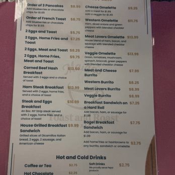 Toast and Roast Cafe - Other side of menu. - Diners Near Me - Niagara Falls, New York Toast and Roast Cafe - Other side of menu. - Diners Near Me - Niagara Falls, New York