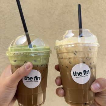 The Fin Coffee - Vietnamese Coffee w/ Matcha Cream (left) Vietnamese Coffee w/ Corn Cream (right) - Coffee & Tea Near Me - Murrieta, California The Fin Coffee - Vietnamese Coffee w/ Matcha Cream (left) Vietnamese Coffee w/ Corn Cream (right) - Coffee & Tea Near Me - Murrieta, California