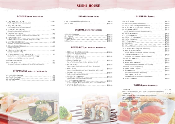 Menu photo 1 Sushi House Prince Albert, SK Menu photo 1 Sushi House Prince Albert, SK