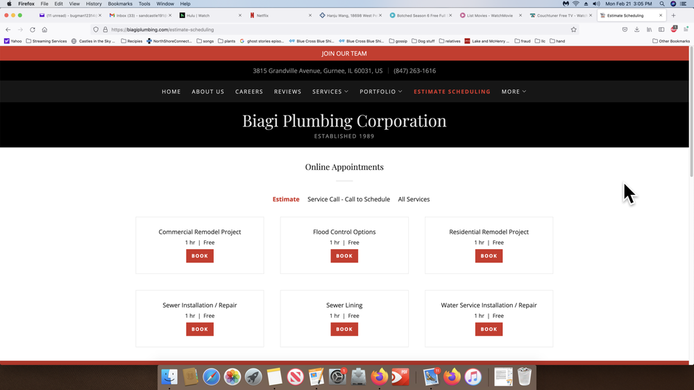 Slide of Biagi Plumbing