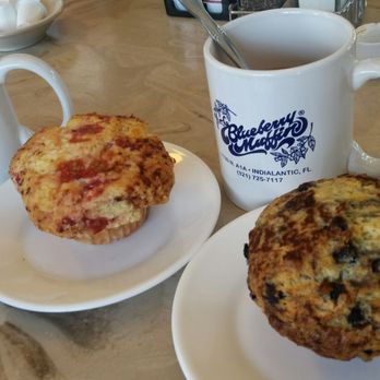 Blueberry Muffin - Blueberry and cranberry white chocolate muffins served warm with butter - Breakfast & Brunch Near Me - Indialantic, Florida Blueberry Muffin - Blueberry and cranberry white chocolate muffins served warm with butter - Breakfast & Brunch Near Me - Indialantic, Florida