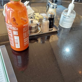 Alice's Kitchen - Different seasonings on the table, and hand sanitizer on every table to stay clean before eating and touching things - Cantonese Near Me - Monterey Park, California Alice's Kitchen - Different seasonings on the table, and hand sanitizer on every table to stay clean before eating and touching things - Cantonese Near Me - Monterey Park, California