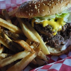 Oak Burger - Oak Burger minus the bacon. Very good. They don't currently have onions available but they e just opened. Fries are fresh and delicious