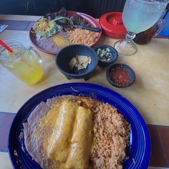 Puerto Vallarta - Enchiladas Traditional Carne Asada Jaritos Margarita  Chips and salsa - Mexican Near Me - Covington, Washington