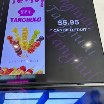 Devil & Angel Desserts - Tanghulu on wall menu - Bubble Tea Near Me - Vallejo, California