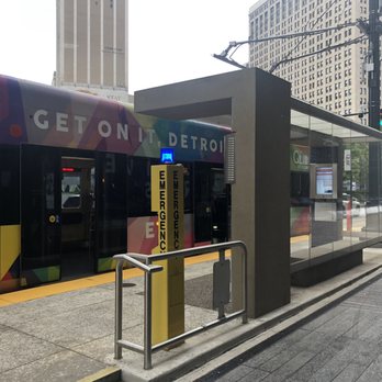 QLine - Campus Martius Station - Public Transportation Near Me - Detroit, Michigan