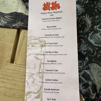 Tall Tales Rooftop Bar - Happy Hour Menu as of 10/26/24 - Bars Near Me - Nashville, Tennessee Tall Tales Rooftop Bar - Happy Hour Menu as of 10/26/24 - Bars Near Me - Nashville, Tennessee