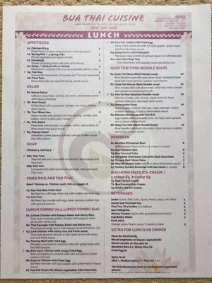 Menu photo 8 Bua Thai Cuisine Durham, NC