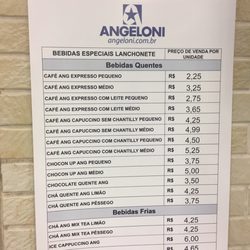 Supermercados Angeloni - Precos padaria (fev/17)