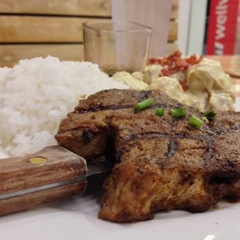 Mad Mark's Creamery & Good Eats - Signature steak with plain rice and bacon potato salad. - American Near Me - Quezon City, NCR