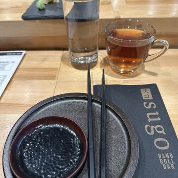 Sugo Hand Roll Bar - Table setting at sushi bar - Sushi Bars Near Me - Seattle, Washington Sugo Hand Roll Bar - Table setting at sushi bar - Sushi Bars Near Me - Seattle, Washington