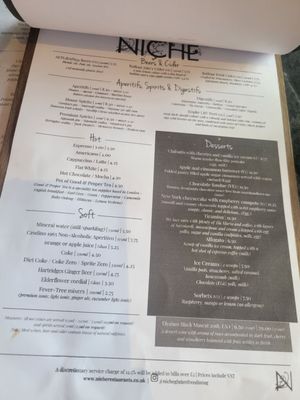 Menu photo 1 Niche London, XGL Menu photo 1 Niche London, XGL