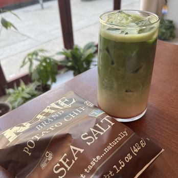 Ngatso Cafe - Iced Strawberry Matcha Tea, and Chips Today. - Coffee & Tea Near Me - Woodside, New York Ngatso Cafe - Iced Strawberry Matcha Tea, and Chips Today. - Coffee & Tea Near Me - Woodside, New York