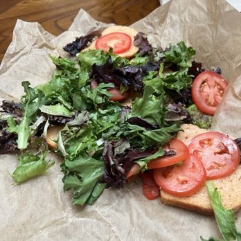 Panera Bread - The sandwich was to be a tomato basil BLT but it had NO bacon - Sandwiches Near Me - Indianapolis, Indiana