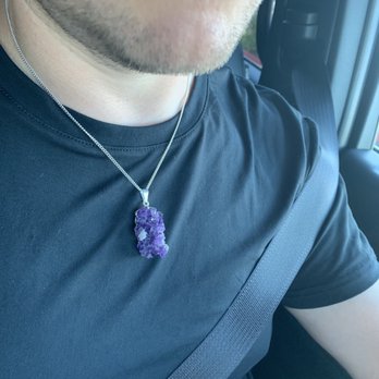 Silver Post - My thoughtful bf modeled my new amethyst necklace for me haha. - Jewelry Near Me - Las Vegas, Nevada