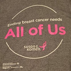 Susan G. Komen Race for the Cure Run Walk - Event shirt, October 13, 2024