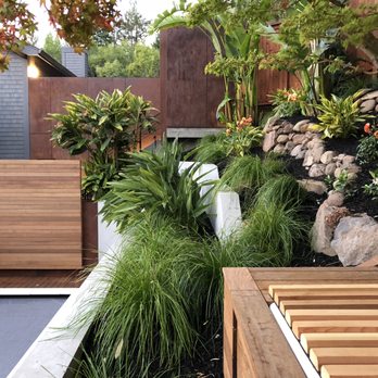 Gardens & Gables - Contrasting forms and materials transition modern landscape to natural hillside - Landscaping Near Me - San Rafael, California Gardens & Gables - Contrasting forms and materials transition modern landscape to natural hillside - Landscaping Near Me - San Rafael, California