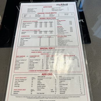 Mokkoji Shabu Shabu - Menu - Japanese Near Me - Milpitas, California