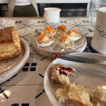 Frank & Laurie's - Deviled eggs and biscuit - Breakfast & Brunch Near Me - Providence, Rhode Island Frank & Laurie's - Deviled eggs and biscuit - Breakfast & Brunch Near Me - Providence, Rhode Island