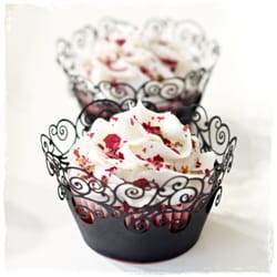 Angelicious Cakes & Fine Treats - Rose Cupcakes with Dried Petals