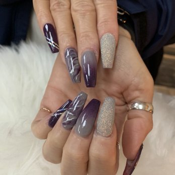 Perfect Nails - Gray to purple ombré - Nail Salons Near Me - Inwood, West Virginia Perfect Nails - Gray to purple ombré - Nail Salons Near Me - Inwood, West Virginia