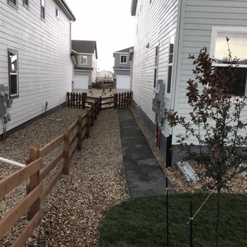 Midwest Landscape & Sprinkler - Crushed granite path, sod, sprinkler system, fence and trees installed for a client in Candelas, Arvada. - Landscaping Near Me Midwest Landscape & Sprinkler - Crushed granite path, sod, sprinkler system, fence and trees installed for a client in Candelas, Arvada. - Landscaping Near Me