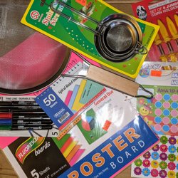 The Best .99 Cents & Up - All this for $14.05...5 colorful poster boards, 5 markers, reward stickers, spiral Index cards, 4 stainless steel strainers, corn holders