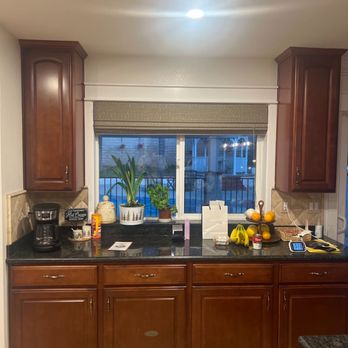MR Custom Woodwork - Before: Kitchen window - Cabinetry Near Me