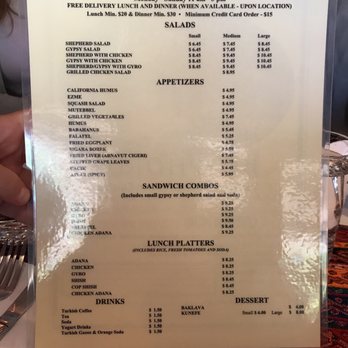 Bosphorus Restaurant - The menu - Turkish Near Me - Lake Hiawatha, New Jersey
