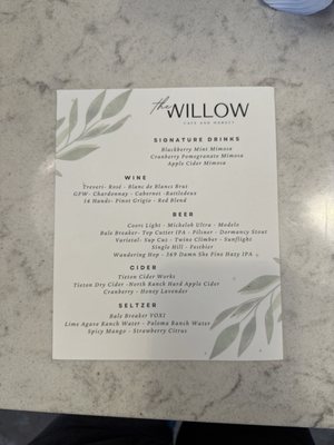 Menu photo 2 The Willow Cafe and market Yakima, WA Menu photo 2 The Willow Cafe and market Yakima, WA