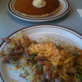 Carver Cafe - One of the specials hash browns with one pancake - Delis Near Me - Damascus, Oregon