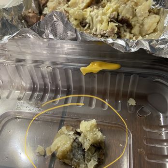 Pollo Regio - Baked potato from Pollo Regio  FUNNY HOW MY COMMENT WAS ERASED ABOUT WHAY I CIRCLED BEING ROTTEN!!! Ha ha ha ha - Chicken Shop Near Me - Dallas, Texas