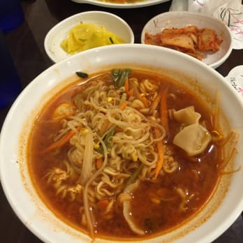 Korean Express - Spicy ramen with dumplings - Korean Near Me - New York, New York Korean Express - Spicy ramen with dumplings - Korean Near Me - New York, New York